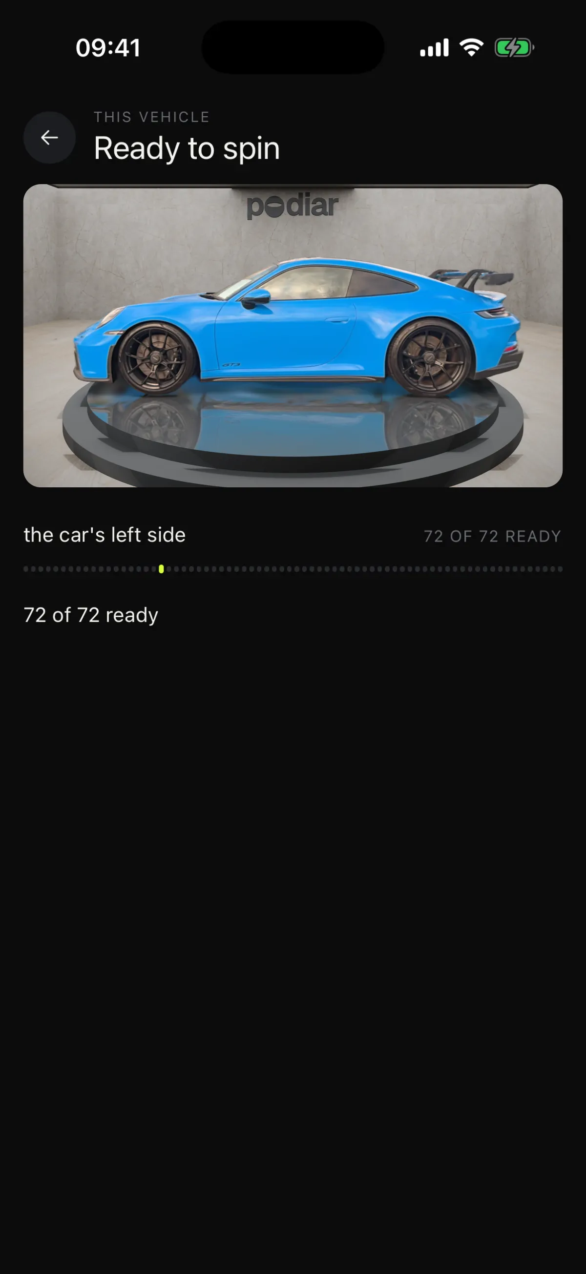 Podiar app: the finished 360 spin